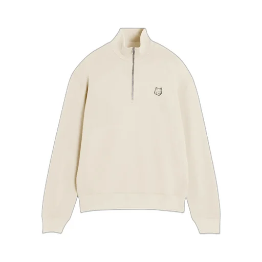 Bold Fox Head Patch Comfort Half Zipped Sweatshirt