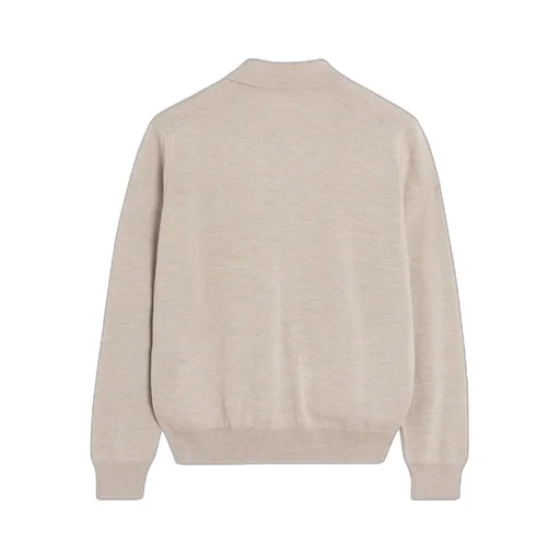 Fox Head Patch Fine-Knit Polo Shirt