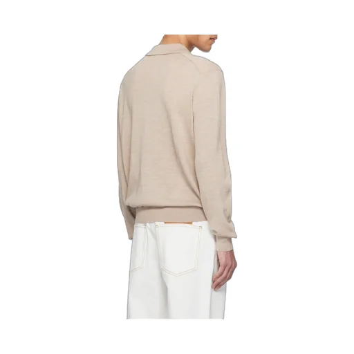 Fox Head Patch Fine-Knit Polo Shirt