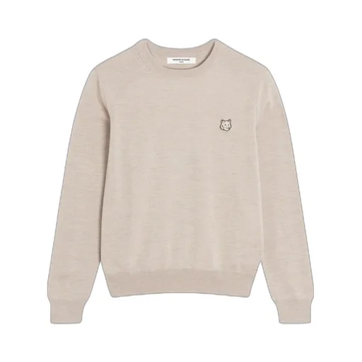 Bold Fox Head Patch Knitted Jumper