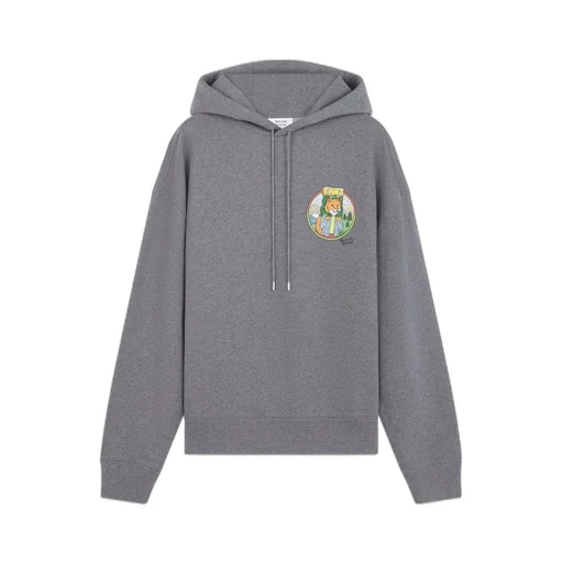Rambling Fox Printed Drawstring Hoodie