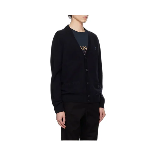 Bold Fox Head-Patch Knit Cardigan