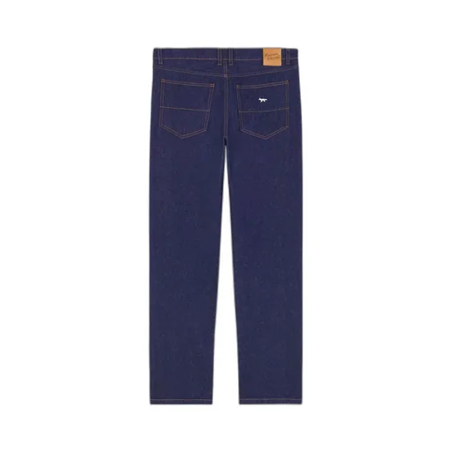 Logo Embroidered Straight Denim Jeans
