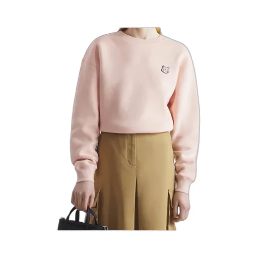 Bold Fox Head Patch Crewneck Sweatshirt