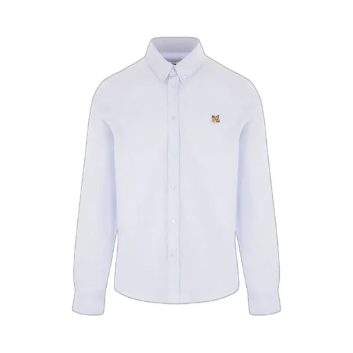 Fox Head Embroidered Long-Sleeved Shirt