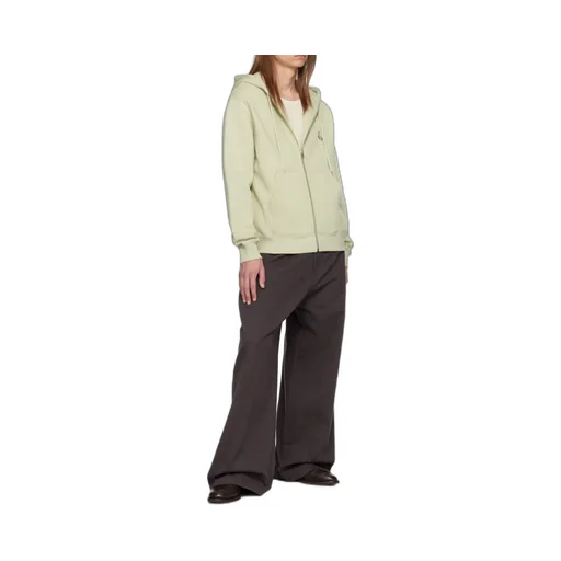 Zippered Hooded Sweatshirt