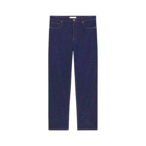 Logo Embroidered Straight Denim Jeans