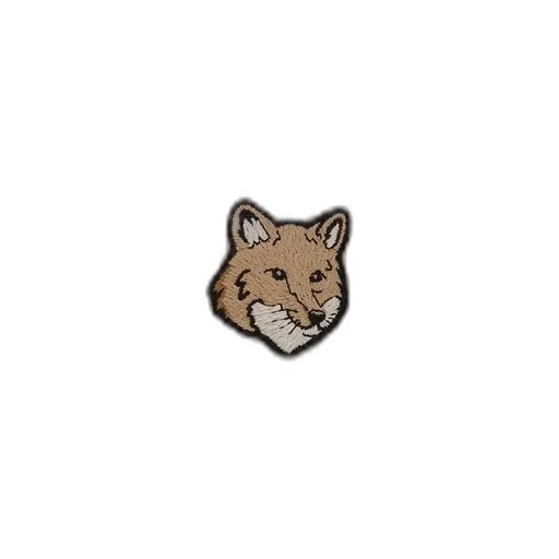 Bold Fox Head Patch Fringed Scarf
