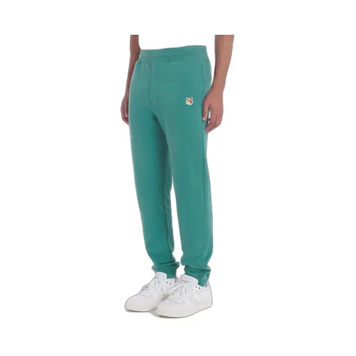 Fox Head Patch Elastic Waist Jogging Pants
