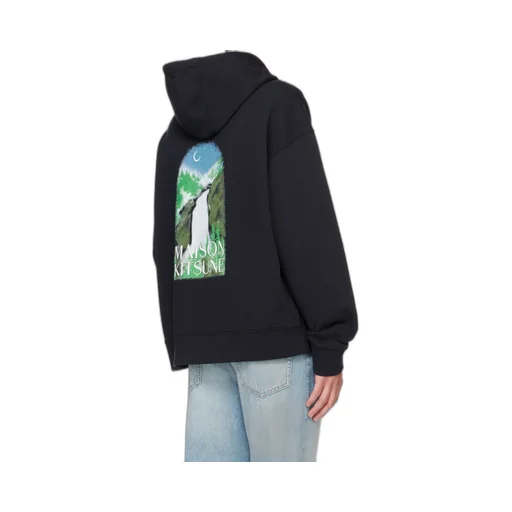 Graphic Printed Drawstring Hoodie