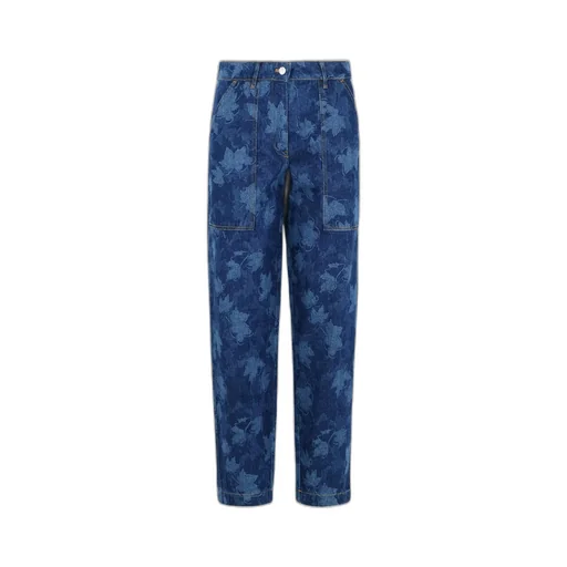 Pattern Baby Fox Embroidered Jeans