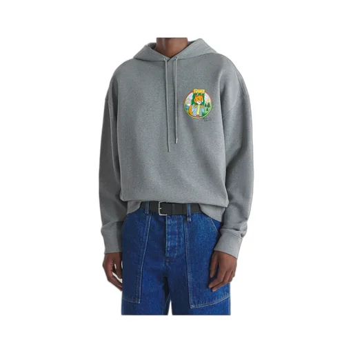 Rambling Fox Printed Drawstring Hoodie