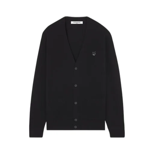 Bold Fox Head-Patch Button-Up Cardigan