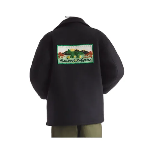 Long-Sleeved Button-Up Jacket