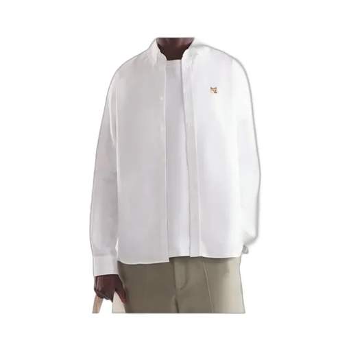 Fox Head Embroidered Long-Sleeved Shirt