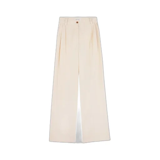 Logo Embroidered Wide-Leg Trousers