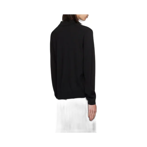 Fox Head Patch Fine-Knit Polo Shirt