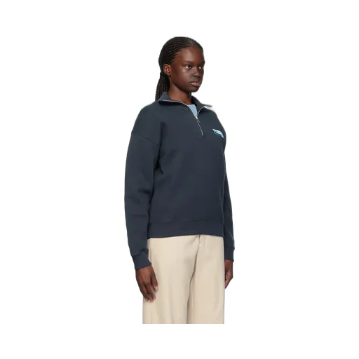 Logo Printed Half-Zip Sweatshirt