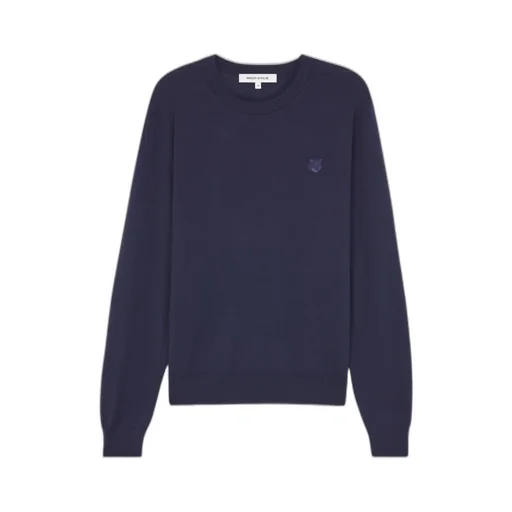 Bold Fox Head Patch Knitted Jumper