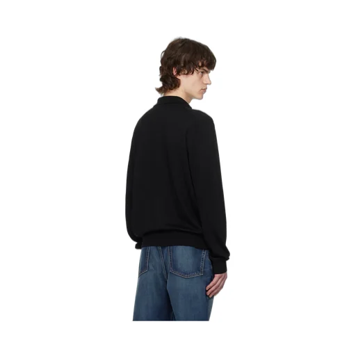 Fox Head Patch Fine-Knit Polo Shirt