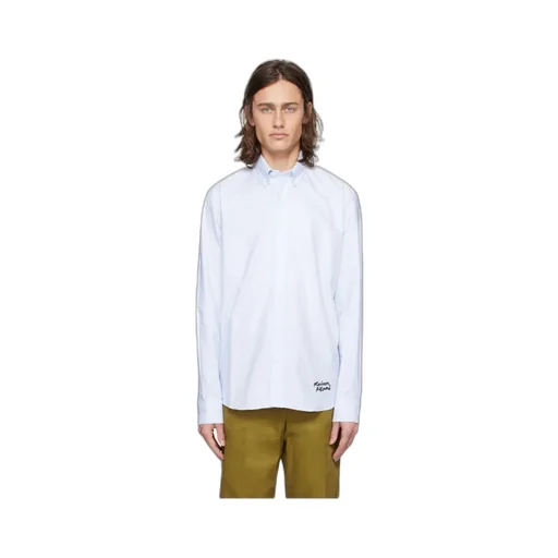 Logo Embroidered Long-Sleeved Shirt