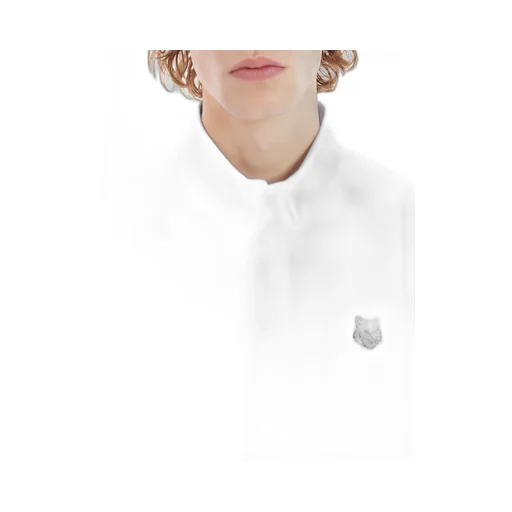 Fox Head Embroidered Long Sleeved Shirt