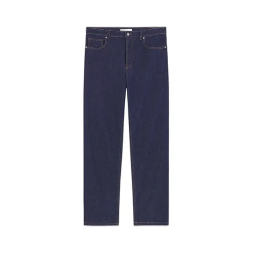 Mid-Waisted Straight-Leg Jeans