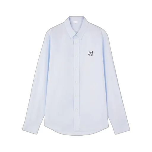 Fox Head Embroidered Long Sleeved Shirt