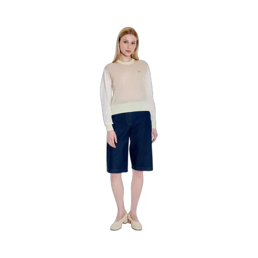 Wool Round-Neck Long-Sleeve Sweater