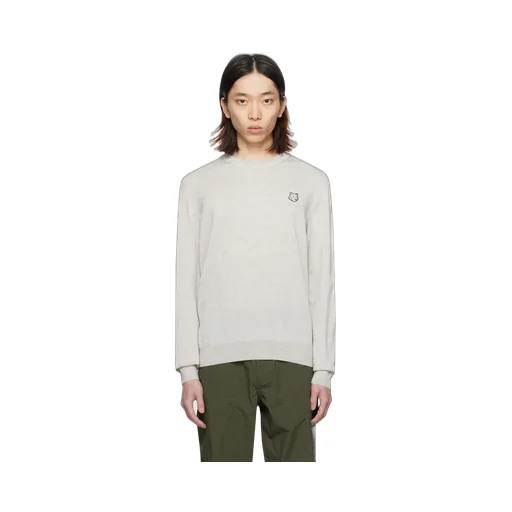 Bold Fox Head Patch Knitted Jumper
