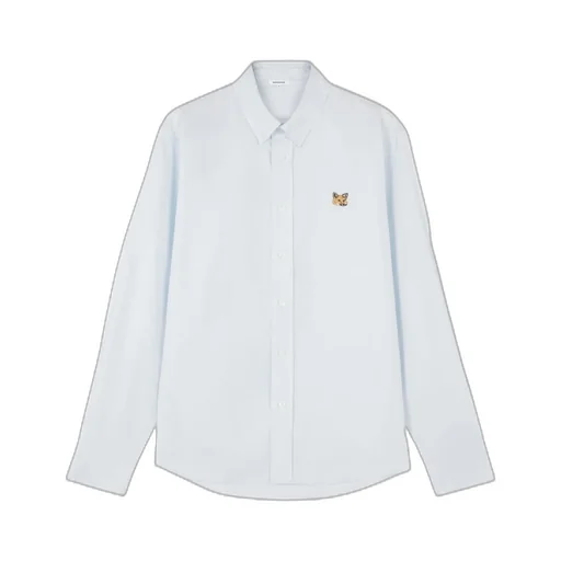 Fox Head Embroidered Long-Sleeved Shirt