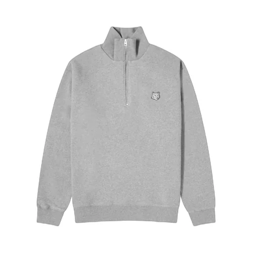 Bold Fox Head Patch Half Zip Sweatshirt