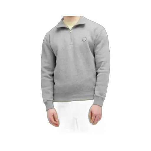 Bold Fox Head Patch Half Zip Sweatshirt