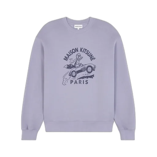 Racing Fox Printed Crewneck Sweatshirt