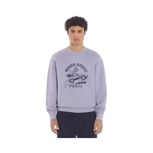 Racing Fox Printed Crewneck Sweatshirt