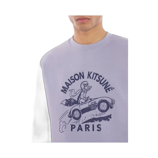 Racing Fox Printed Crewneck Sweatshirt