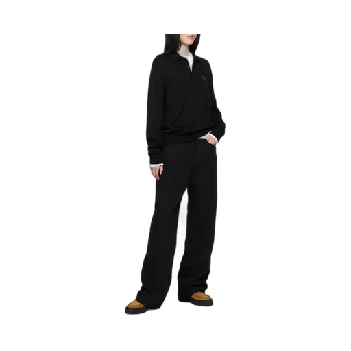 Fox Head Patch Fine-Knit Polo Shirt