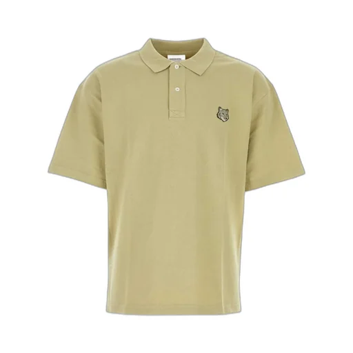 Bold Fox Head Patch Oversized Polo Shirt
