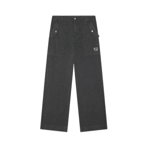 Logo Patch Wide-Leg Jeans