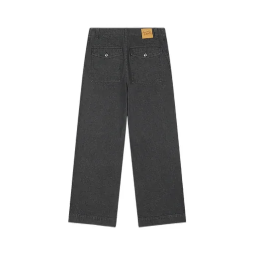 Logo Patch Wide-Leg Jeans