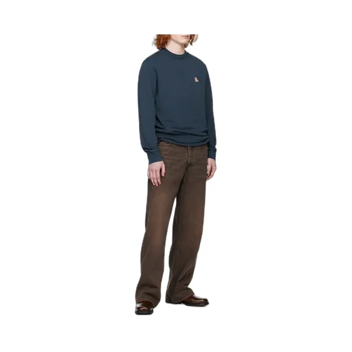 Chillax Fox Patch Crewneck Sweatshirt