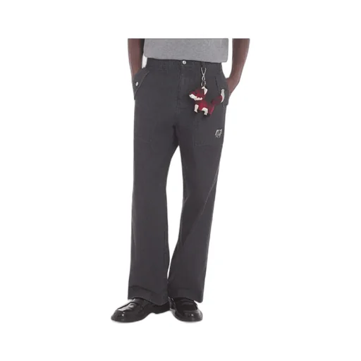 Logo Patch Wide-Leg Jeans
