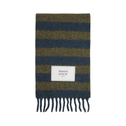 Striped Tassel Scarf