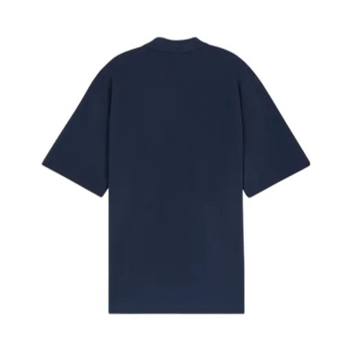 Bold Fox Head Patch Oversized Polo Shirt