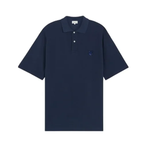 Bold Fox Head Patch Oversized Polo Shirt