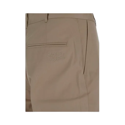 Logo Embroidered Straight-Leg Trousers