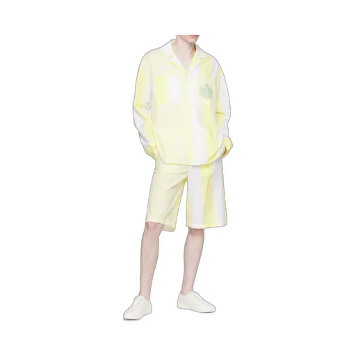 Logo-Print Striped Cotton Shirt