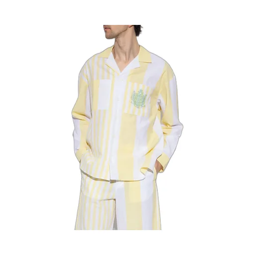 Logo-Print Striped Cotton Shirt