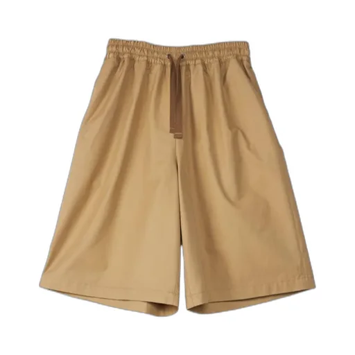 Wide-Leg Drawstring-Waist Shorts
