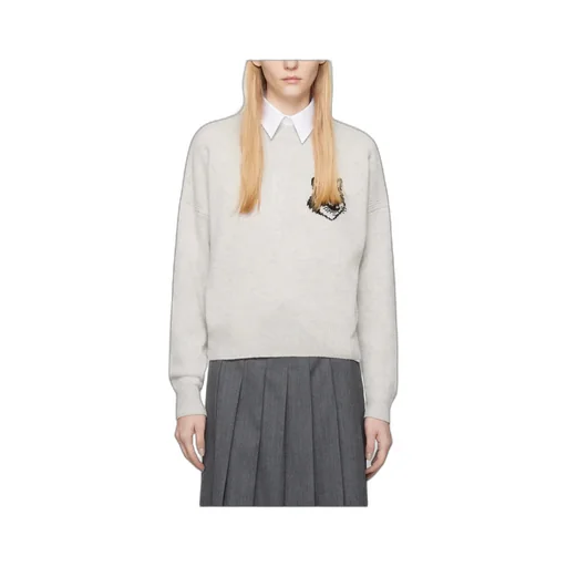 Logo-Intarsia Wool Jumper
